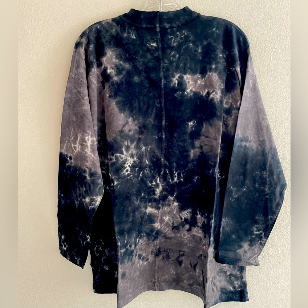 We The Free by Free People tie-dyed oversized tee Size XS Color Charcoal  Combo - Picture 5 of 8